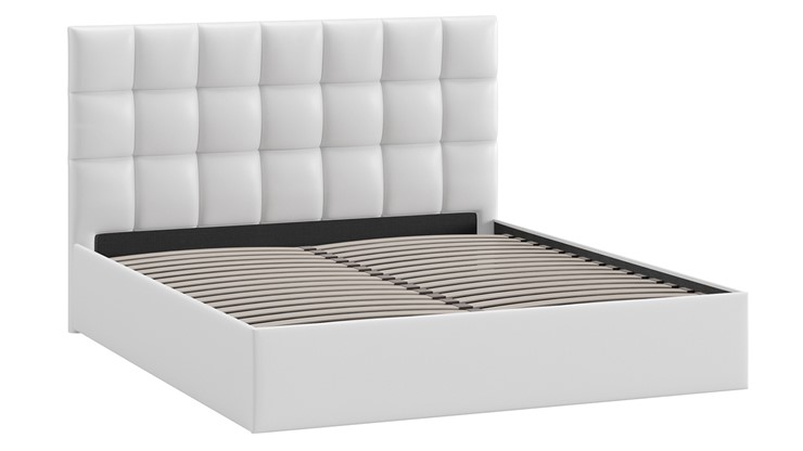 2-спальная кровать Эмбер тип 1 (Экокожа белая) в Копейске - изображение 1