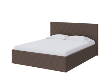 Кровать в спальню Fresco 160х200, Рогожка (Savana Chocolate (шоколад)) в Копейске