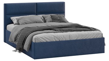 Спальная кровать Глосс Тип 1 (Микровелюр Wellmart Blue) в Миассе - предосмотр