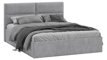 Спальная кровать Глосс Тип 1 (Микровелюр Wellmart Silver) в Миассе