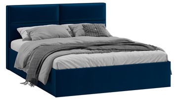 Кровать 2-х спальная Глосс Тип 1 (Велюр Confetti Blue) в Миассе
