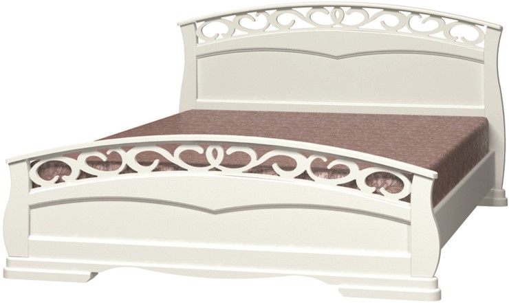Кровать двуспальная Грация-1 (Белый Античный) 160х200 в Челябинске - изображение 1
