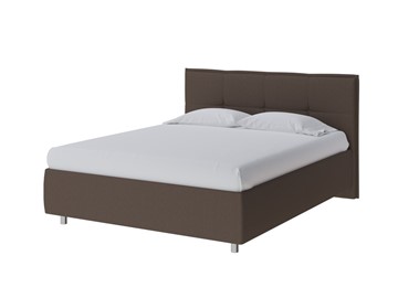 Кровать 2-спальная Lino 180х200, Рогожка (Savana Chocolate (шоколад)) в Миассе