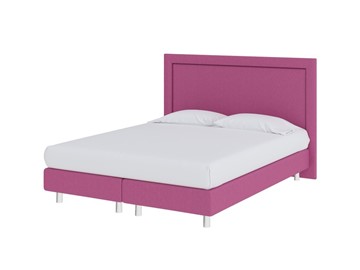 Кровать двуспальная London Boxspring Elite 160х200, Рогожка (Savana Berry (фиолетовый)) в Магнитогорске