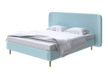 Кровать спальная Lorena 160x200, Велюр (Scandi Cotton 20 Голубой Лед) в Челябинске