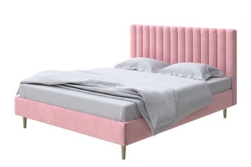 Кровать двуспальная Madison lite 140x200, Велюр (Casa Жемчужно-розовый) в Челябинске