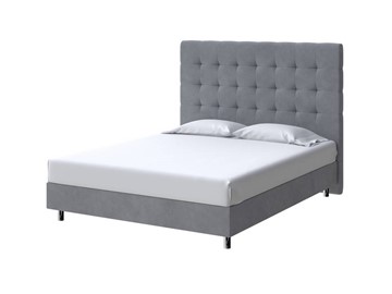 Спальная кровать Madrid Boxspring Standart 160х200, Велюр (Monopoly Британский серый (996)) в Миассе