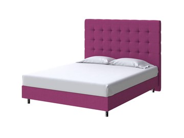 Кровать двуспальная Madrid Boxspring Standart 200х200, Рогожка (Savana Berry (фиолетовый)) в Копейске
