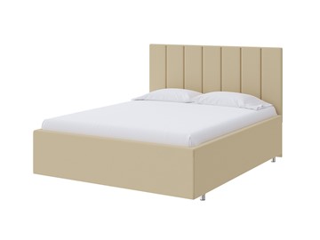 Спальная кровать Modern Large 160х200, Экокожа (Бежевый) в Миассе
