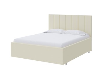Спальная кровать Modern Large 160х200, Экокожа (Кремовый) в Миассе