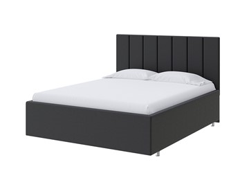 Двуспальная кровать Modern Large 200х200, Экокожа (Черный) в Миассе