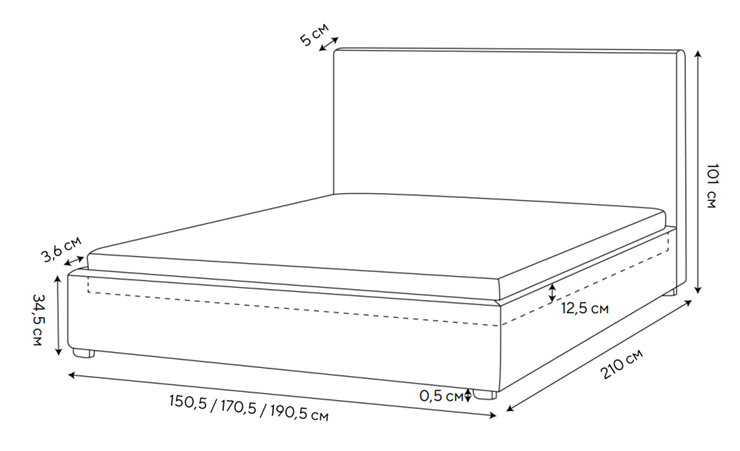 Кровать в спальню Mono 140х200, Велюр (Monopoly Миндаль (111)) в Миассе - изображение 1