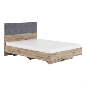 Спальная кровать Николь (мод.1.3) 1,6 серый текстиль, с ортопедическим основанием в Челябинске