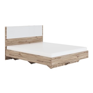 Двуспальная кровать Николь (мод.1.4) 1,6 белая экокожа, с ортопедическим основанием в Копейске