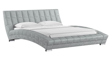 Кровать двуспальная Оливия 160 арт. Дарлинг грей сандал (светло-серый) с основанием в Миассе