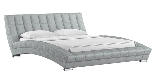 Кровать двуспальная Оливия 160 арт. Дарлинг грей сандал (светло-серый) с основанием в Челябинске - изображение