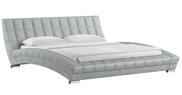 Кровать 2-спальная Оливия 180 арт. Дарлинг грей сандал (светло-серый) с основанием в Челябинске - изображение