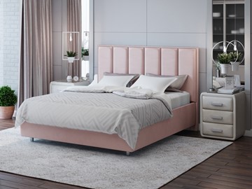 Кровать двуспальная Routa 200х200, Велюр (Ultra Розовый мусс) в Миассе