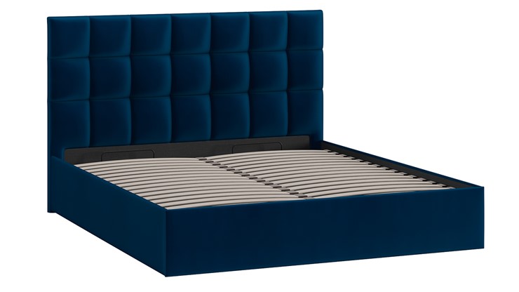 2-спальная кровать с подъемным механизмом Эмбер (Велюр Confetti Blue) в Челябинске - изображение 1
