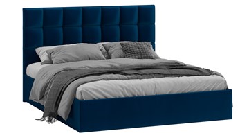 2-спальная кровать с подъемным механизмом Эмбер (Велюр Confetti Blue) в Копейске