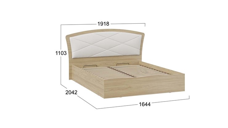 Спальная кровать с подъемным механизмом Сэнди Тип 1 без заглушины (Вяз благородный/Белый) в Челябинске - изображение 4