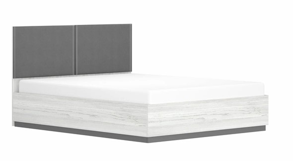 Двуспальная кровать с подъемным механизмом Винтер-16, винтерберг/темно-серый/спейс графит в Миассе - изображение