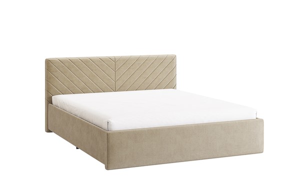 Двуспальная кровать Сандра 2 1.6, крем (велюр) в Златоусте - изображение