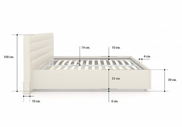 Спальная кровать Siena 200х200 с основанием в Копейске - предосмотр 6
