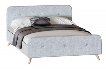 Двуспальная кровать Сиерра 1600 (с подъемным механизмом и коробом) Аура серый в Златоусте