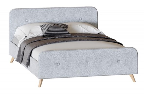 Кровать 2-спальная Сиерра 1800 (без основания) Аура серый в Миассе - изображение