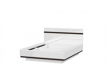 Кровать Соло универсальная 1,6х2,0, белый/белый глянец/венге в Миассе - предосмотр