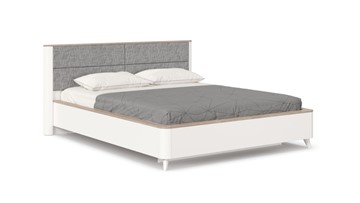 Кровать в спальню Стефания 1600 с кроватным основанием ЛД 413.150, Дуб Маувелла PR/Белый в Челябинске