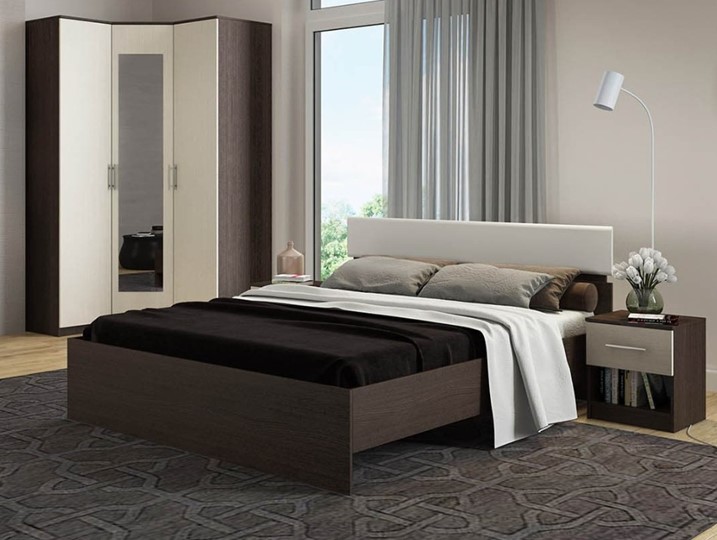 Двуспальная кровать Светлана 1600, белый/дуб сонома в Златоусте - изображение 2