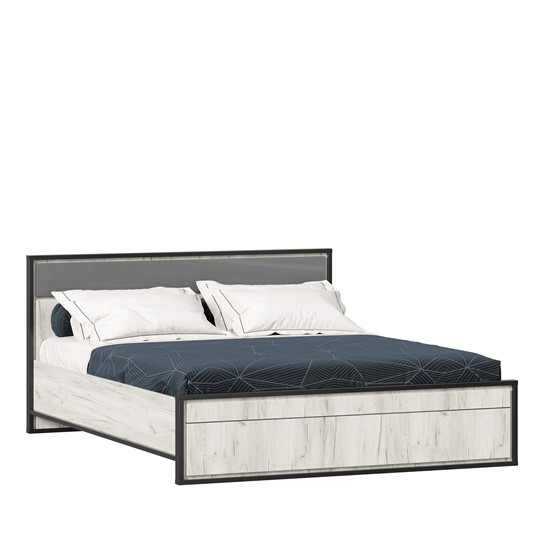 Двуспальная кровать Техно 1600 (Без основания) Серый шифер 678.140 в Миассе - изображение 2