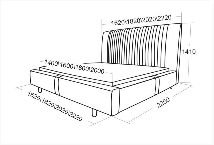 Кровать двуспальная Тиффани 2020 в Челябинске - изображение 6