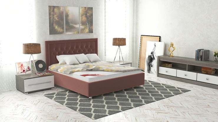 Спальная кровать Валенсия 160х200 (с основанием) в Миассе - изображение 7