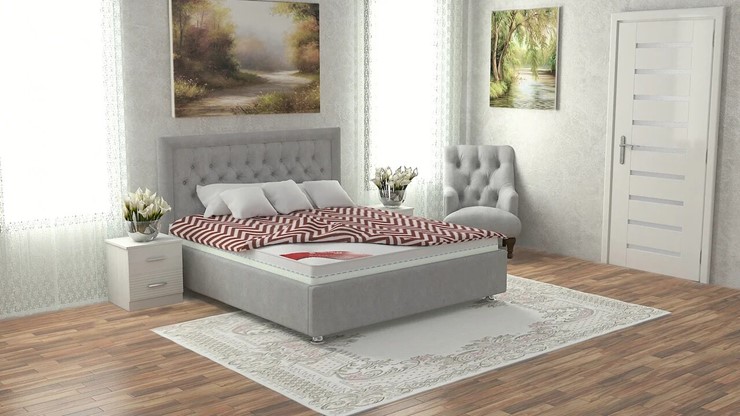 Спальная кровать Валенсия 160х200 (с основанием) в Миассе - изображение 8