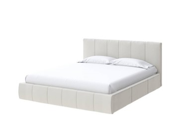 Спальная кровать Varna Grand 160х200, Экокожа (Белый) в Миассе