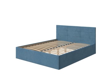 Кровать 2-спальная Vector Plus 160х200, Велюр (Monopoly Прованский синий (792)) в Магнитогорске