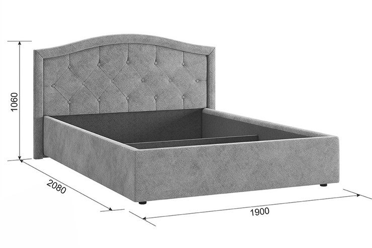 Кровать Верона 1,6 белый (экокожа) в Миассе - изображение 4