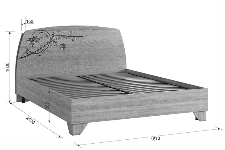 Двуспальная кровать Виктория-1 1.6, Белое дерево в Челябинске - изображение 3
