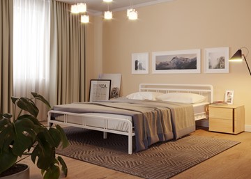 Кровать 2-х спальная Леон, 1600, белый в Златоусте