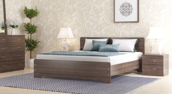 Кровать Золушка, 140х200 с основанием, венге в Миассе - изображение