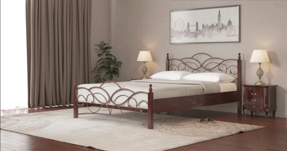 Кровать спальная Марго 160*195 с основанием в Челябинске - изображение
