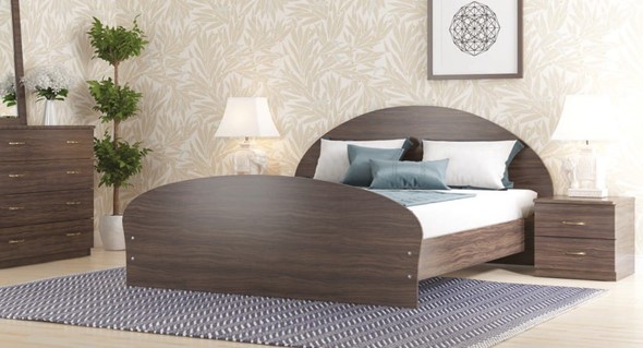 Кровать Валенсия, 140х200 с основанием, венге в Миассе - изображение