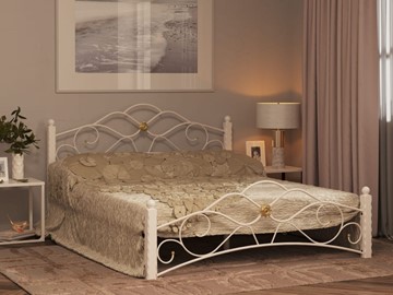 Спальная кровать Гарда 3, 160х200, белая в Магнитогорске