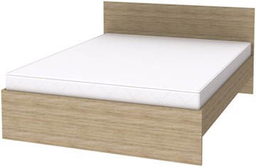 Кровать 2-спальная K16 с основанием, цвет Дуб Сонома в Миассе