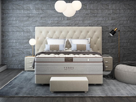 Кровать Luxe/Podium M 160х200, Флок (Велсофт Бежевый) в Миассе - изображение