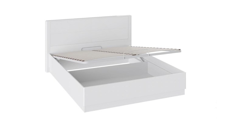 Двуспальная кровать с механизмом Наоми 1600, цвет Белый глянец СМ-208.01.02 в Челябинске - изображение 1