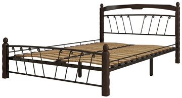 Полутороспальная кровать Муза 1, 1400, черный/шоколад в Миассе - предосмотр 1